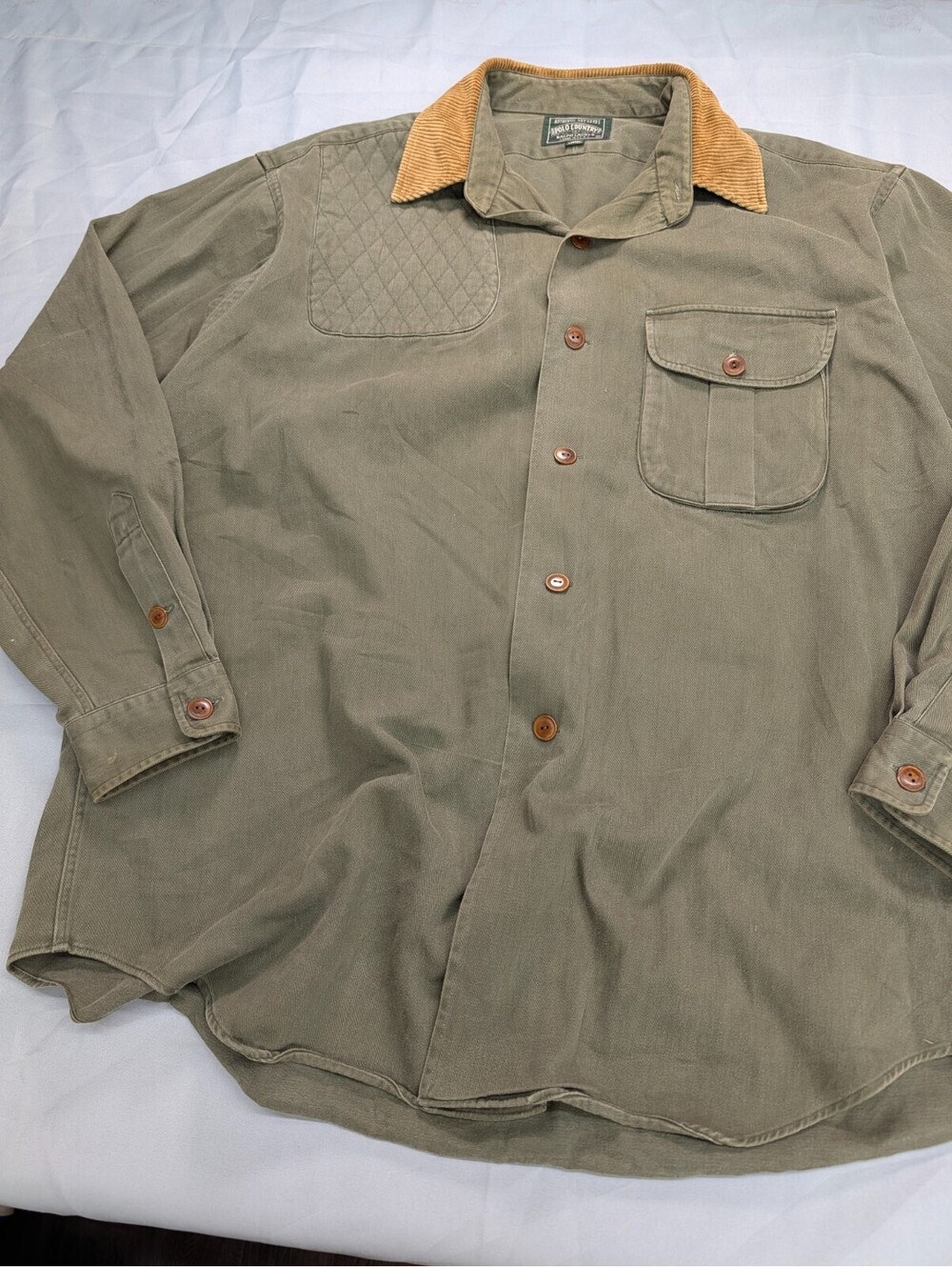 Polo Country Ralph Lauren Shooting Shirt Corduroy Collar XL
